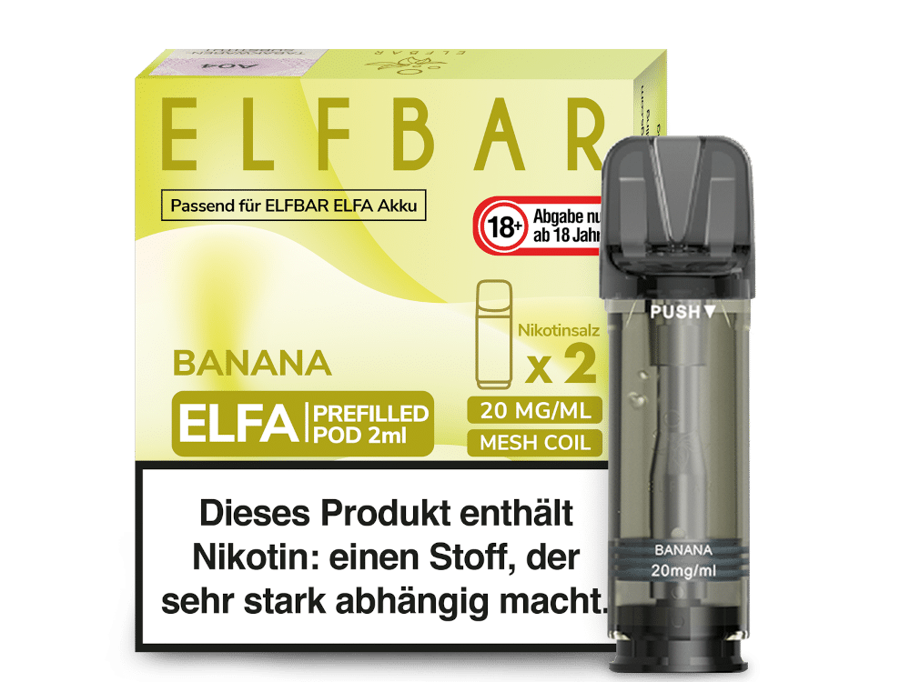 ELFBAR ELFA Banana 20mg Nikotin 2er Pack