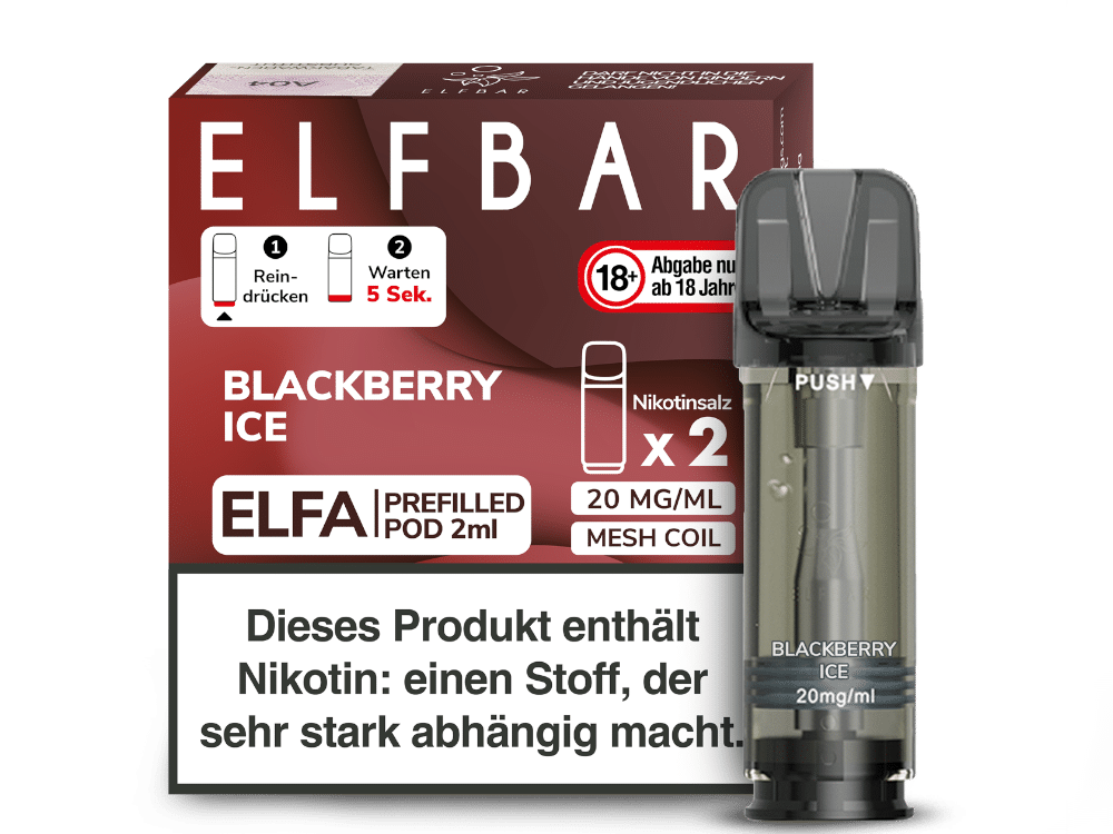 ELFBAR ELFA Blackberry Ice 20mg Nikotin 2er Pack