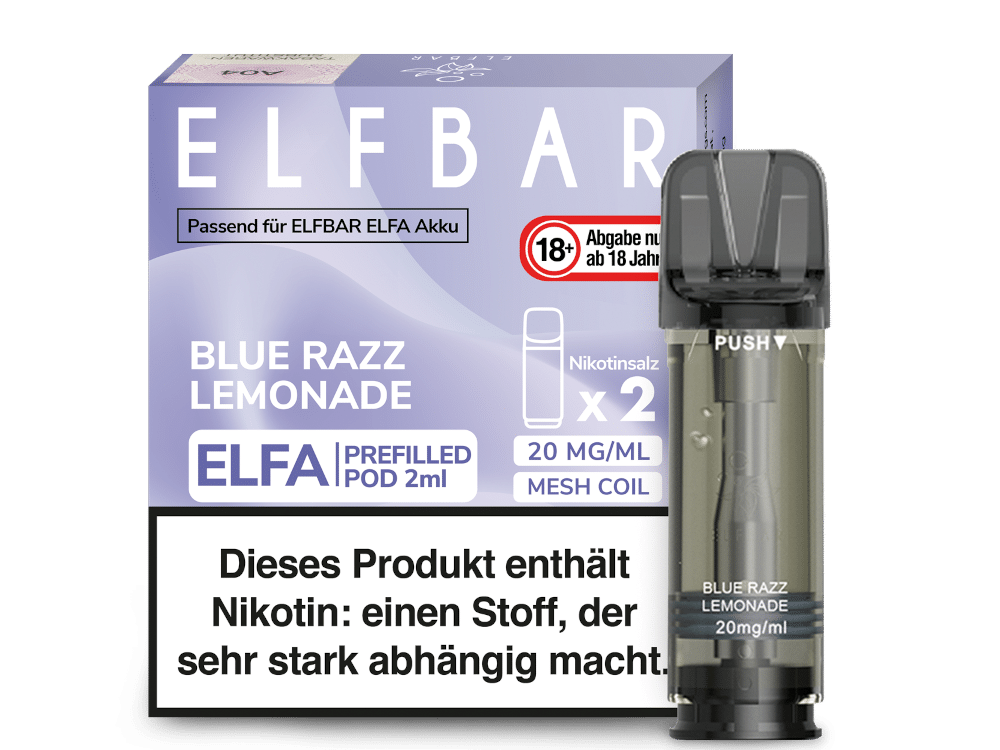ELFBAR ELFA Blue Razz Lemonade 20mg Nikotin 2er Pack