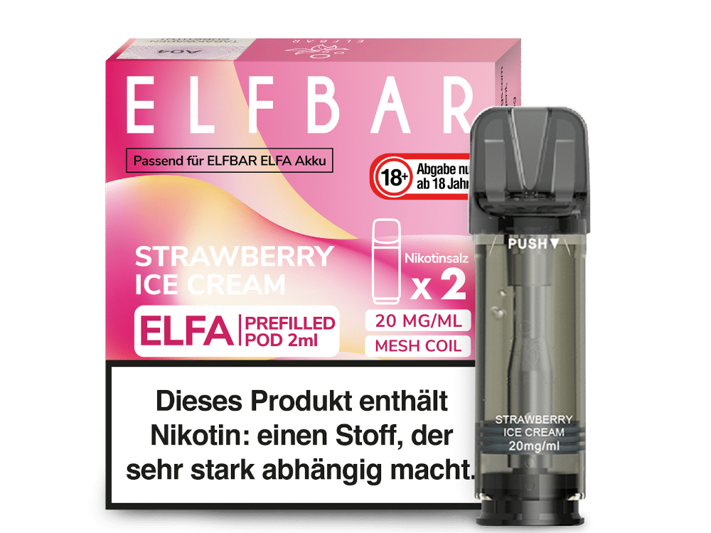 ELFBAR ELFA Strawberry Ice Cream 20mg Nikotin 2er Pack