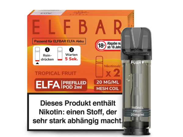 ELFBAR ELFA Tropical Fruit 20mg Nikotin 2er Pack