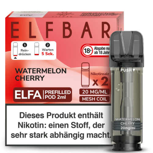  ELFBAR ELFA Watermelon Cherry 20mg Nikotin 2er Pack