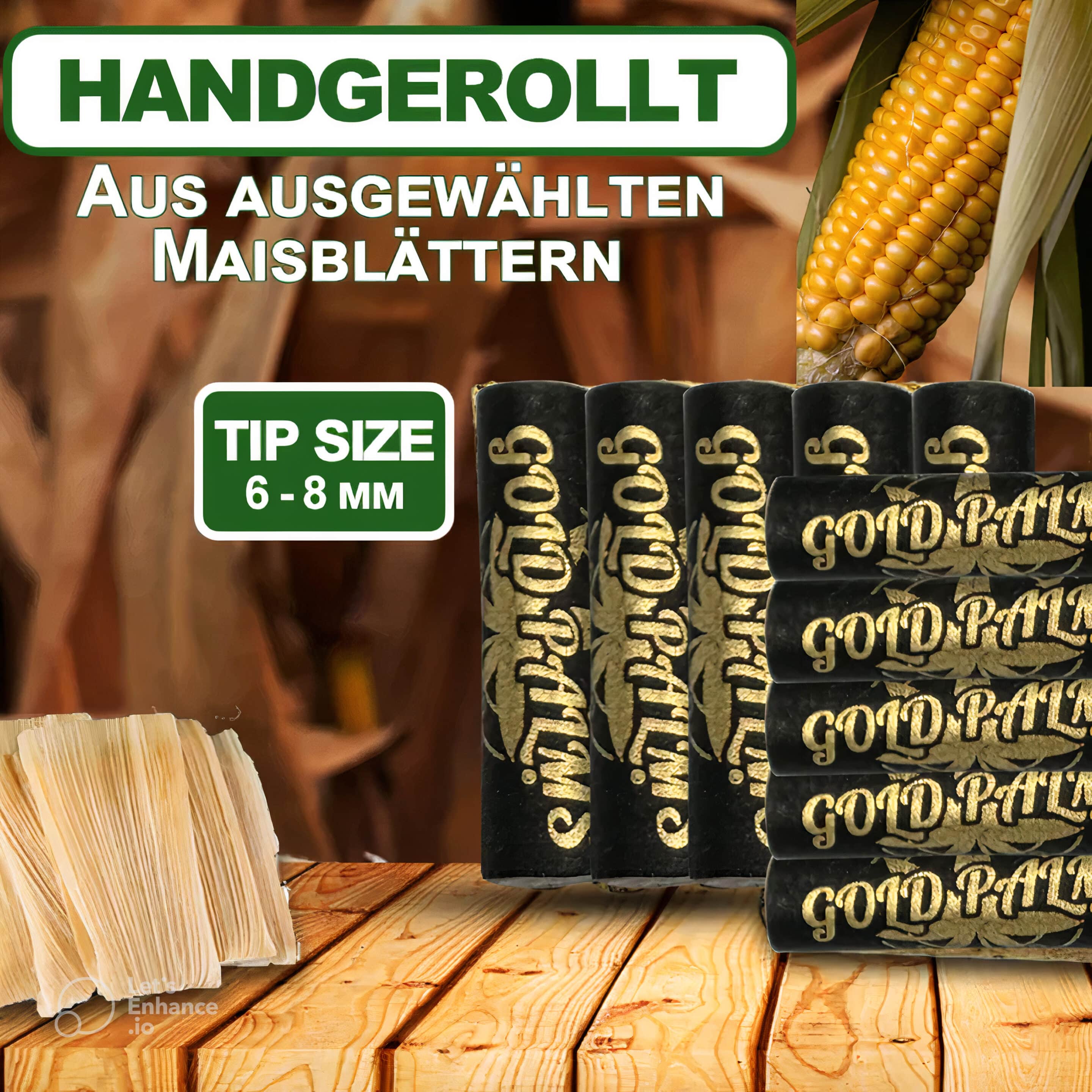 Gold Palms - 42x Corn Husk Maize Filter – Bild 3