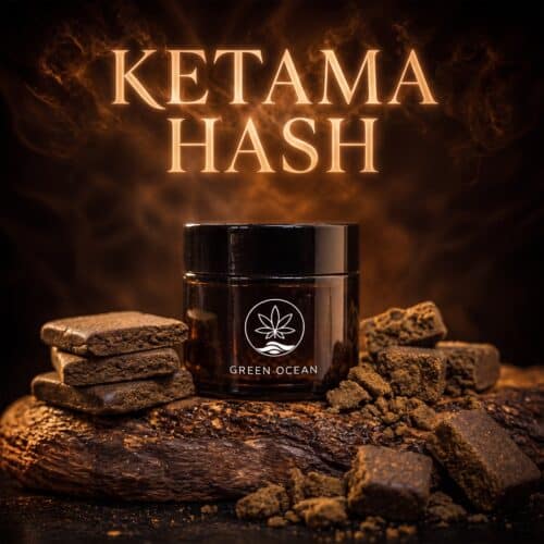 Ketama Hash CBD-Hasch im Green Ocean Glas