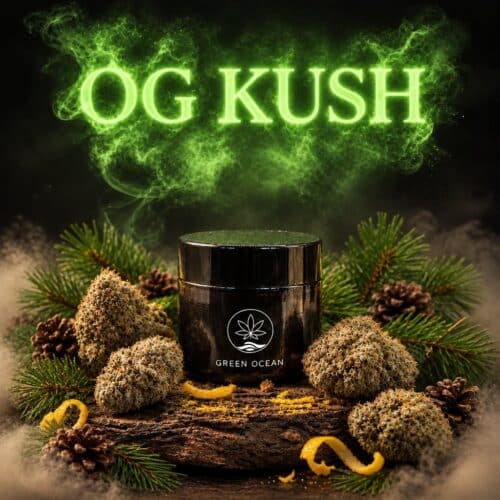 OG Kush CBG9 Blüten im Green Ocean Döschen